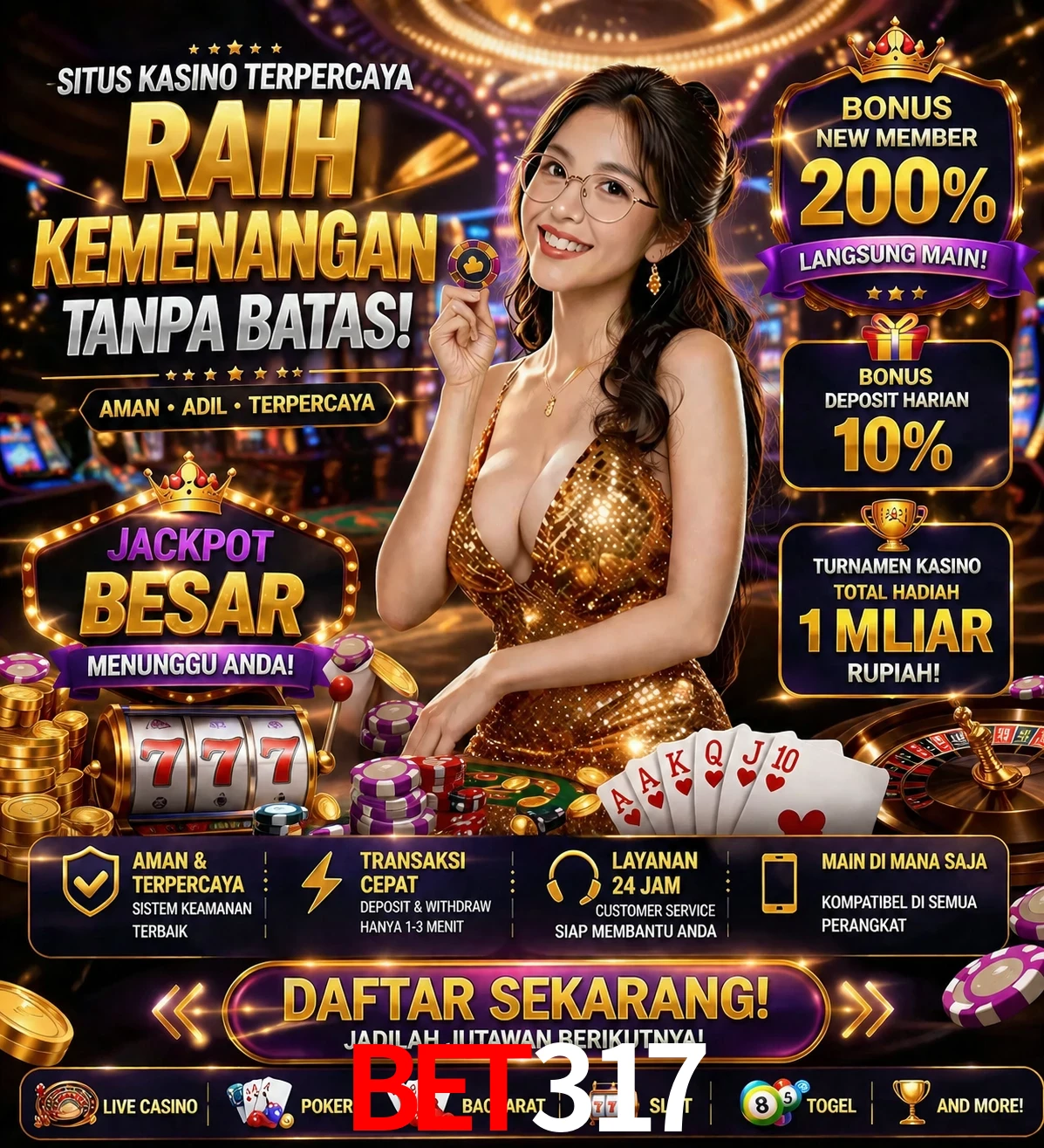 Roleta e blackjack bet317